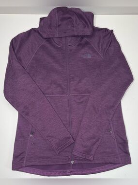 The North Face Full-Zip Hoodie Sweatshirt (Heathered Plum) Women's LARGE